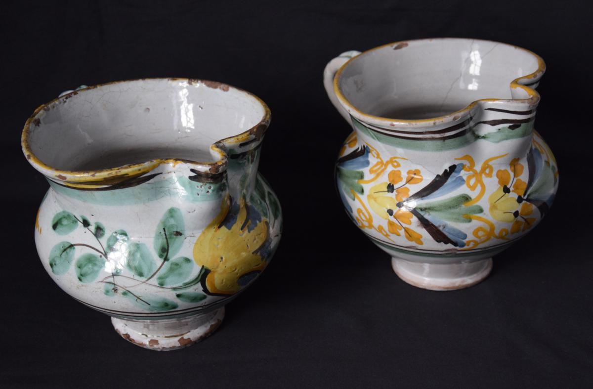 Two Pitchers, Talavera Ceramics, Spain 18th And 19th-photo-2