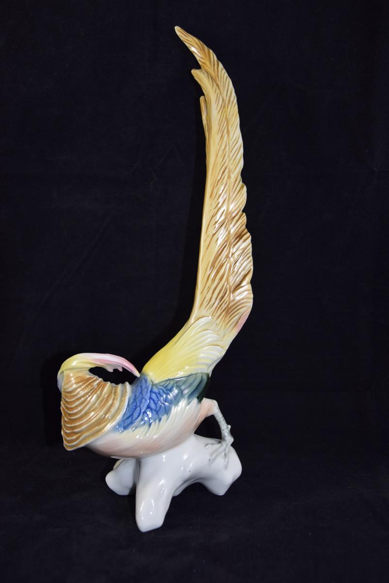 Coq de bruyère en porcelaine de la manufacture Karl ENS ,Saxe  H : 34 cm -photo-3