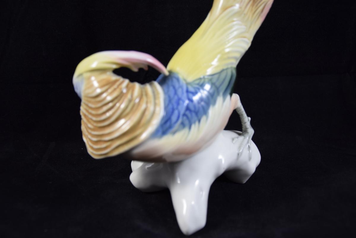 Coq de bruyère en porcelaine de la manufacture Karl ENS ,Saxe  H : 34 cm -photo-1