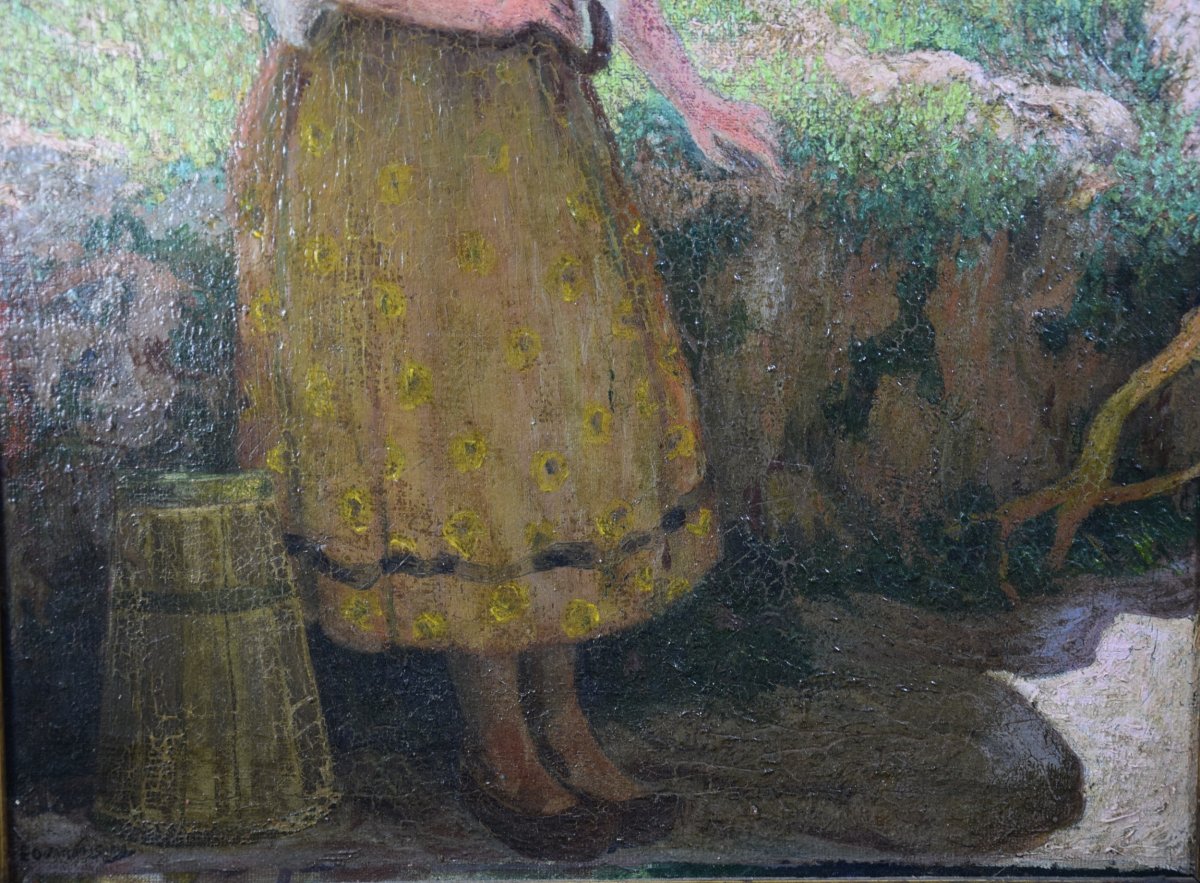 Eduardo Soria (1890-1945) Jeune fille à l'ombrelle-photo-1