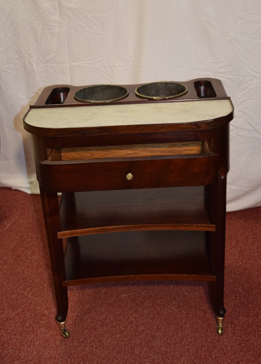 Canabas Style Mahogany Cooler Table, Lxv-lxvi Transition Style, 19th C.-photo-3