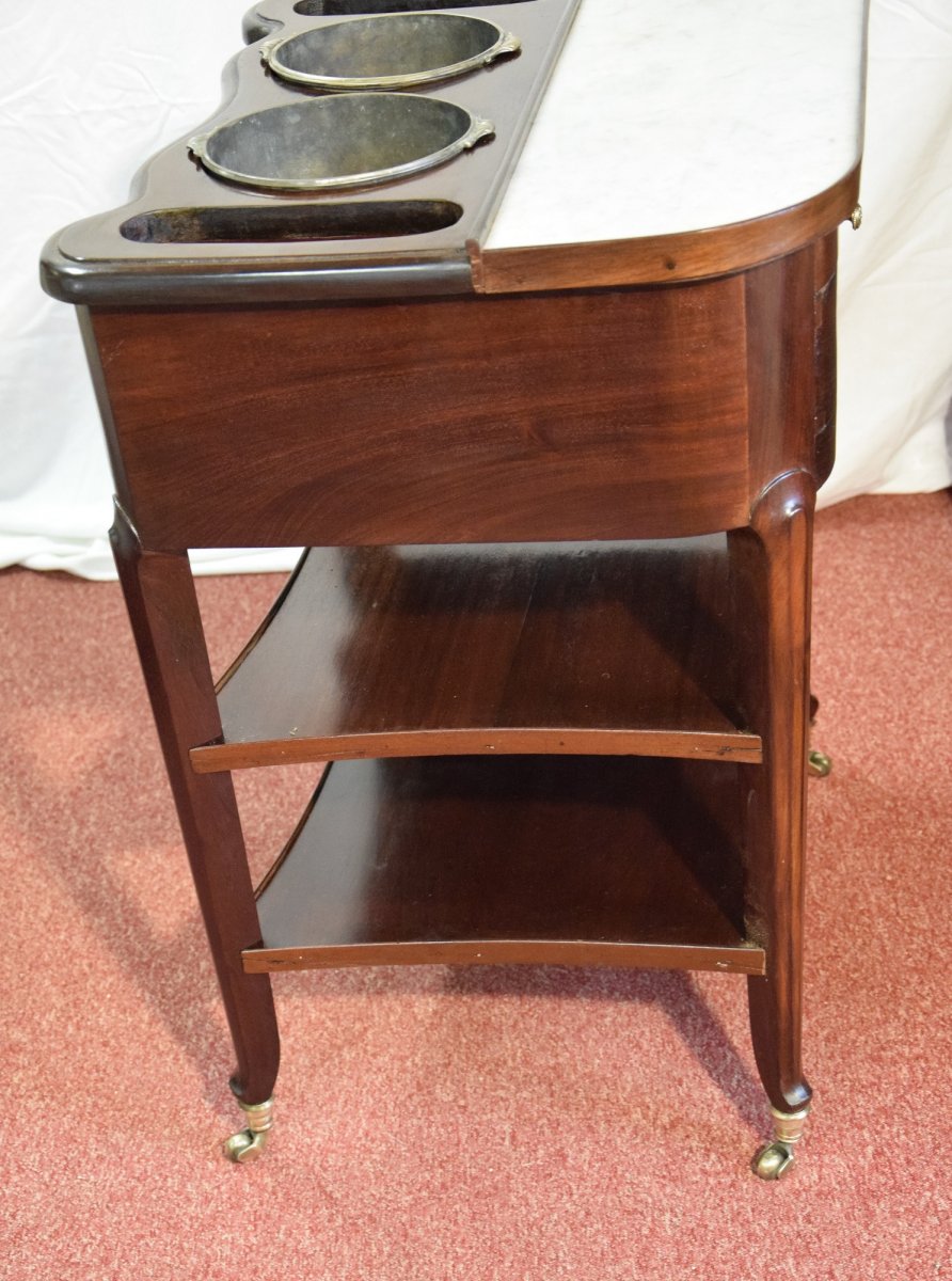 Canabas Style Mahogany Cooler Table, Lxv-lxvi Transition Style, 19th C.-photo-4