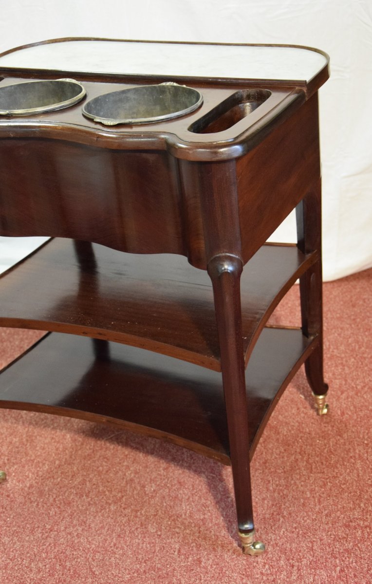 Canabas Style Mahogany Cooler Table, Lxv-lxvi Transition Style, 19th C.-photo-1
