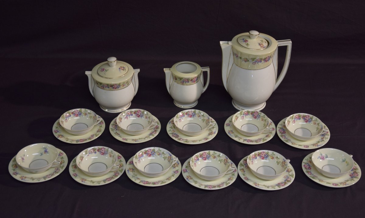 Limoges Porcelain Tea Service, Lanternier & Cie-photo-2
