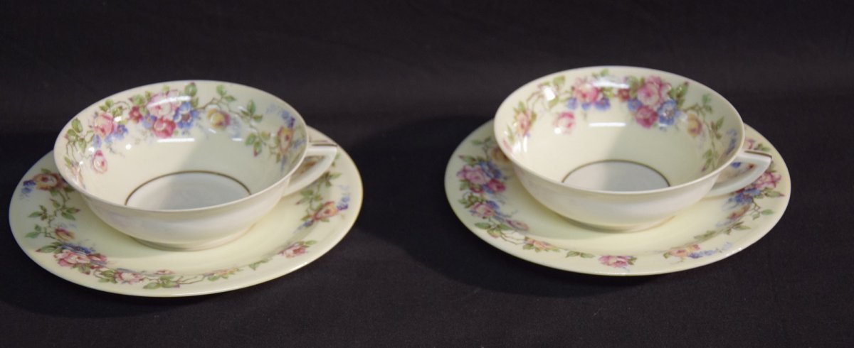 Service à Thé En Porcelaine De Limoges , Lanternier & Cie -photo-4