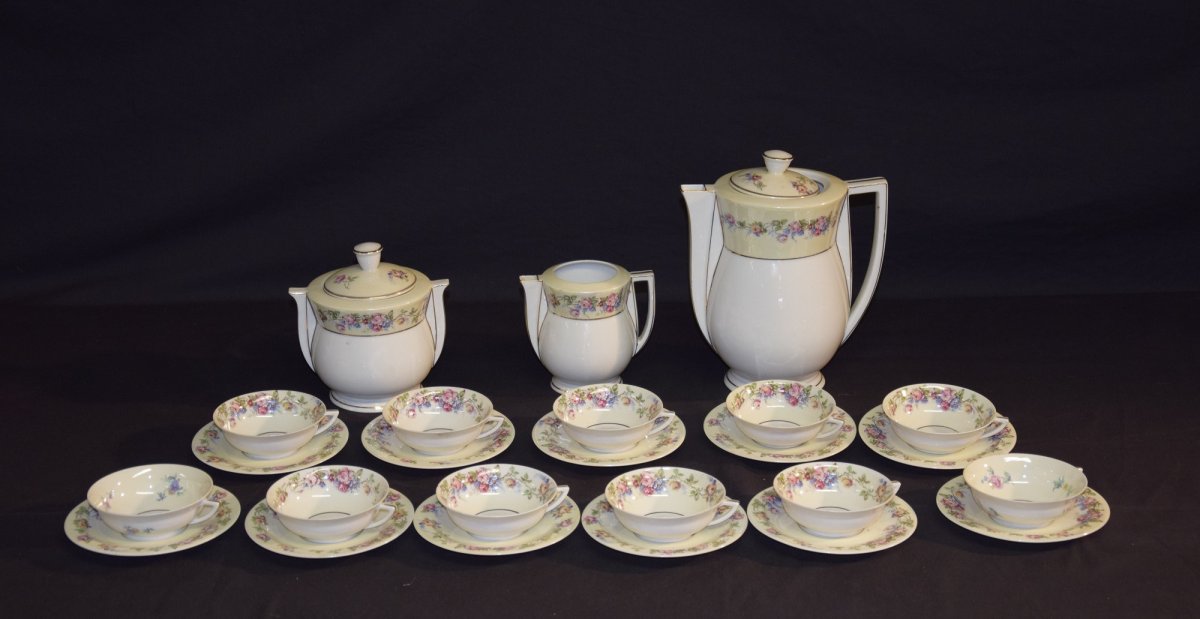 Service à Thé En Porcelaine De Limoges , Lanternier & Cie 