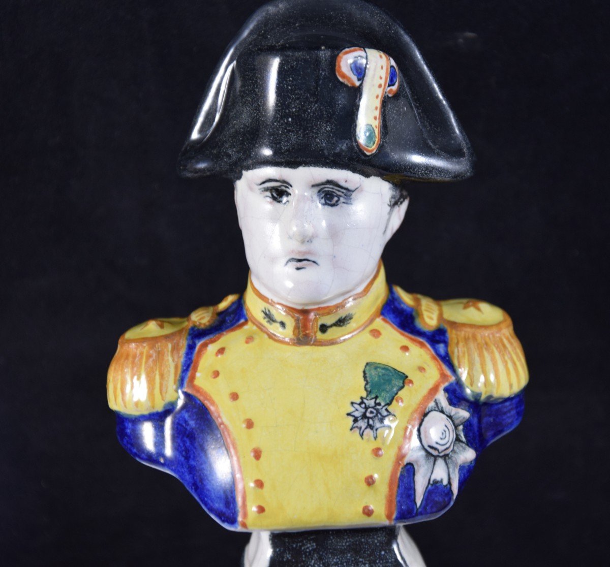 Bust Of Napoleon 1st In Glazed Earthenware-photo-2