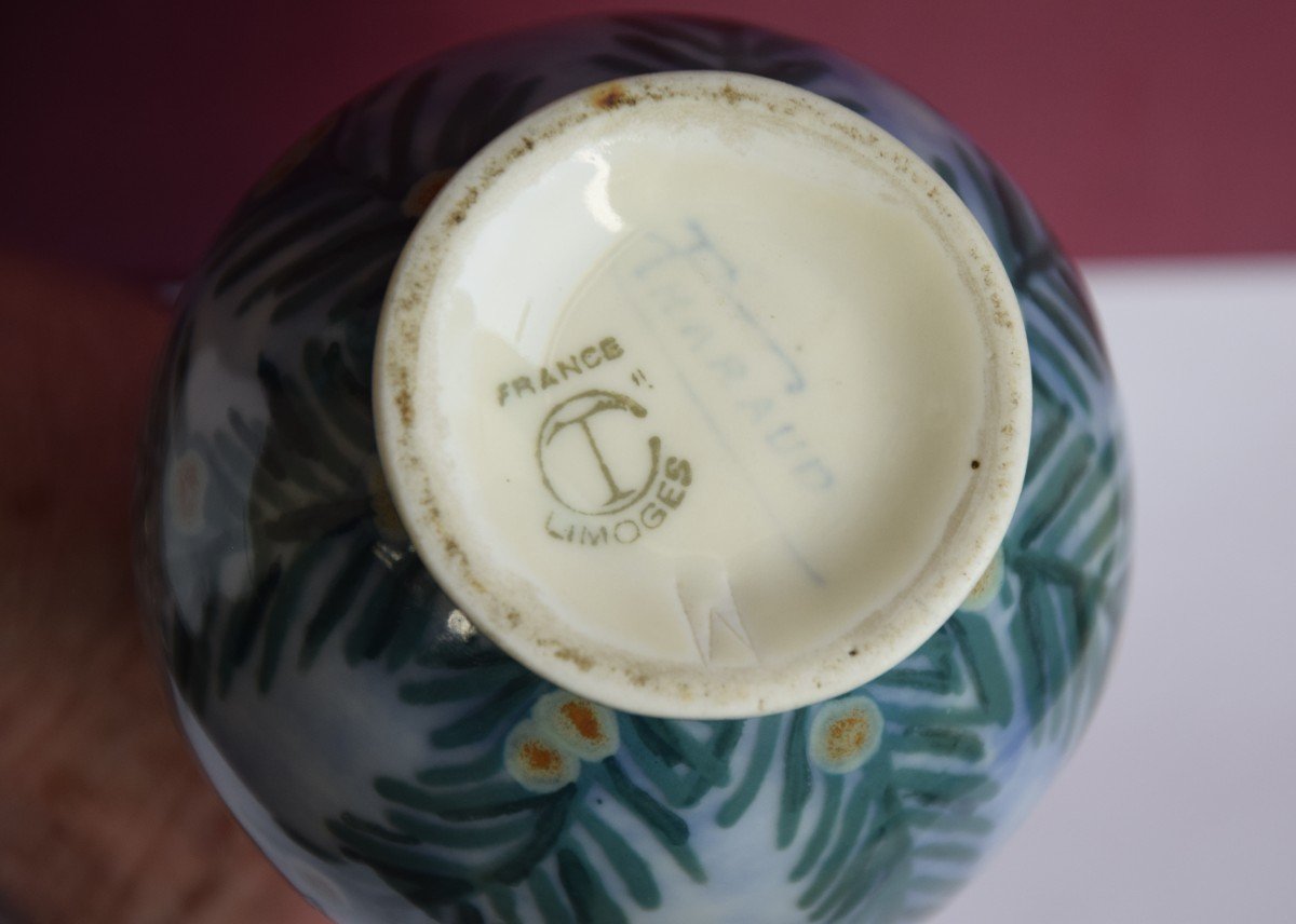 Vase soliflore en porcelaine , Camille Tharaud , Limoges vers 1935-photo-4