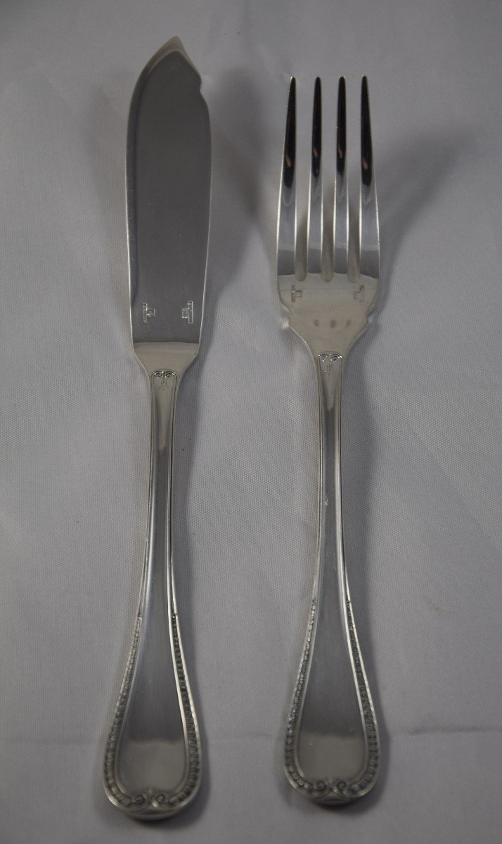 Service à poisson, 24 pièces  ,Christofle ,modèle Malmaison -photo-3