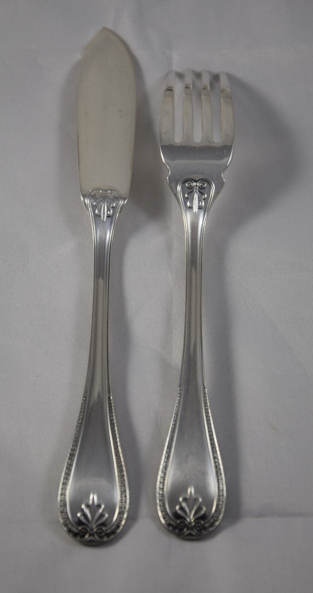 Service à poisson, 24 pièces  ,Christofle ,modèle Malmaison -photo-4