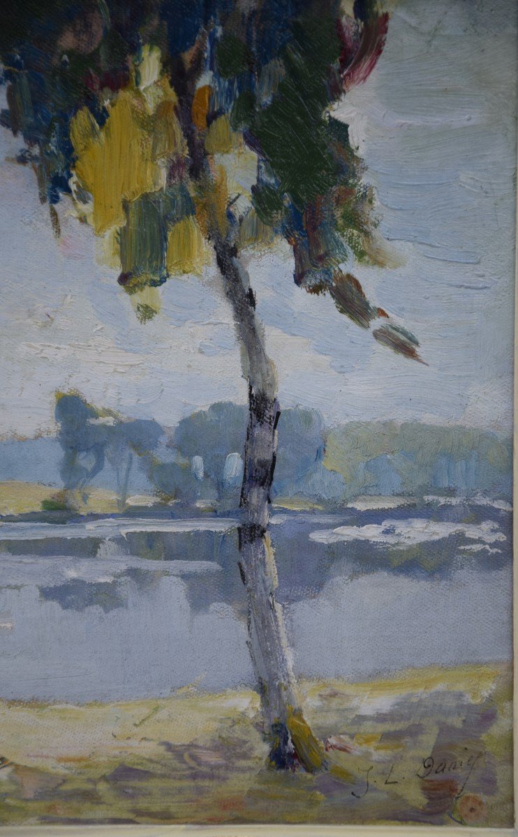 Jean Louis Daniel  (1861-1929) , paysage des environs de Périgueux vers  1910  Huile sur toile -photo-1