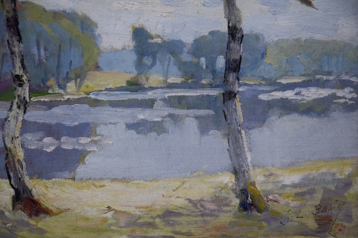 Jean Louis Daniel  (1861-1929) , paysage des environs de Périgueux vers  1910  Huile sur toile -photo-3