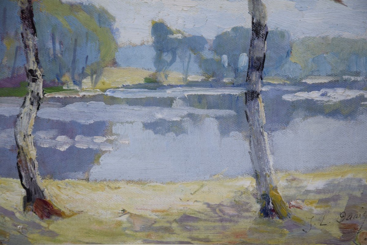 Jean Louis Daniel  (1861-1929) , paysage des environs de Périgueux vers  1910  Huile sur toile -photo-5