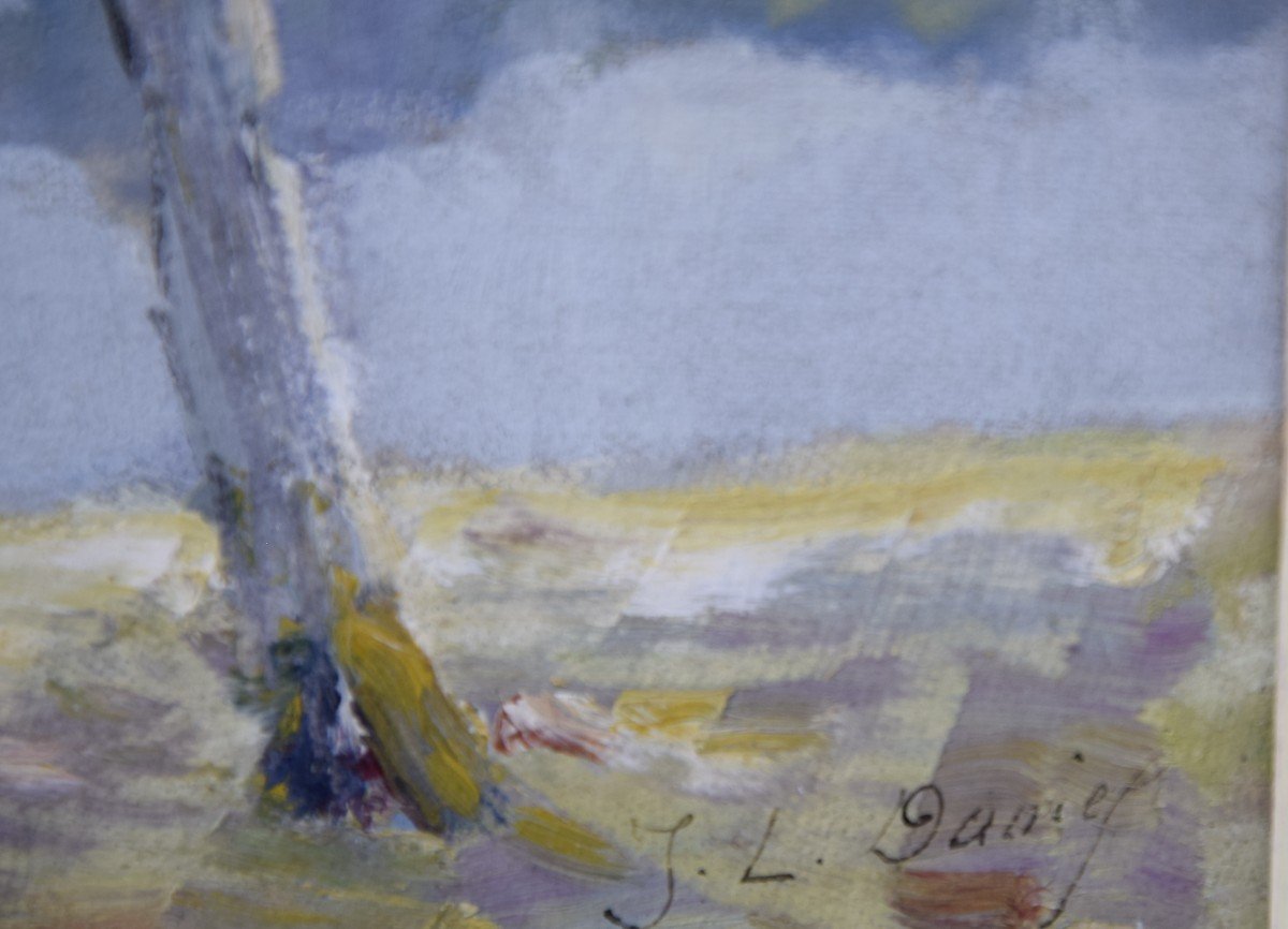 Jean Louis Daniel  (1861-1929) , paysage des environs de Périgueux vers  1910  Huile sur toile -photo-6