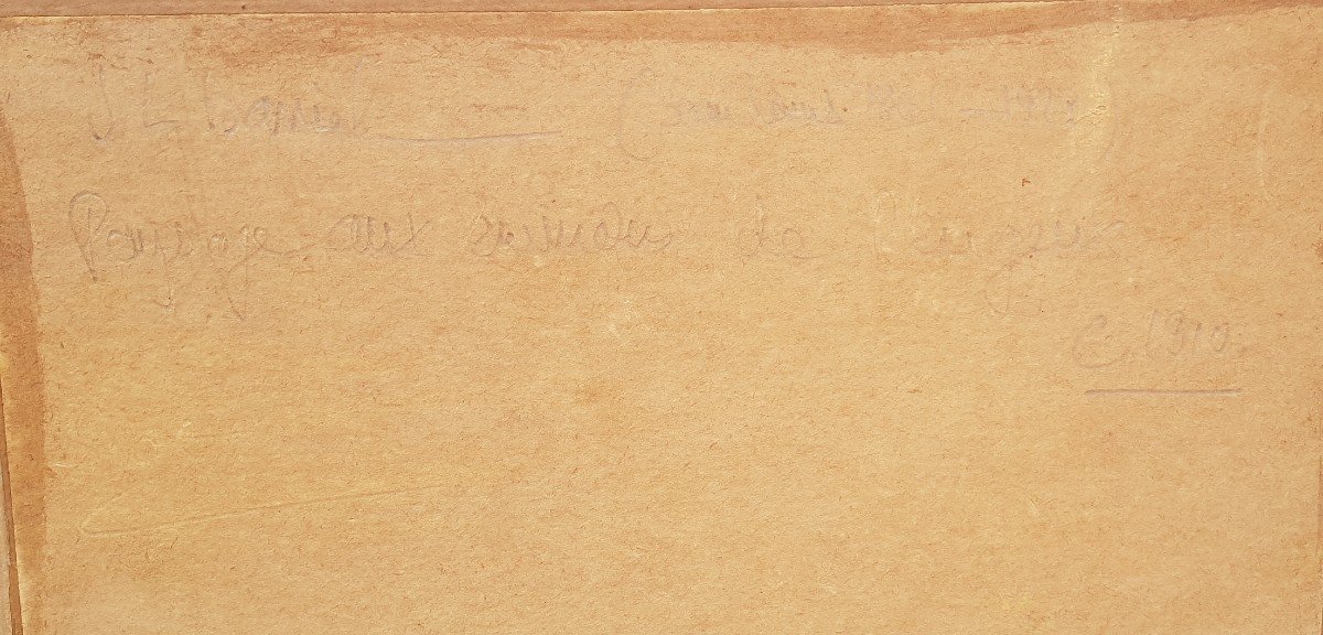 Jean Louis Daniel  (1861-1929) , paysage des environs de Périgueux vers  1910  Huile sur toile -photo-8