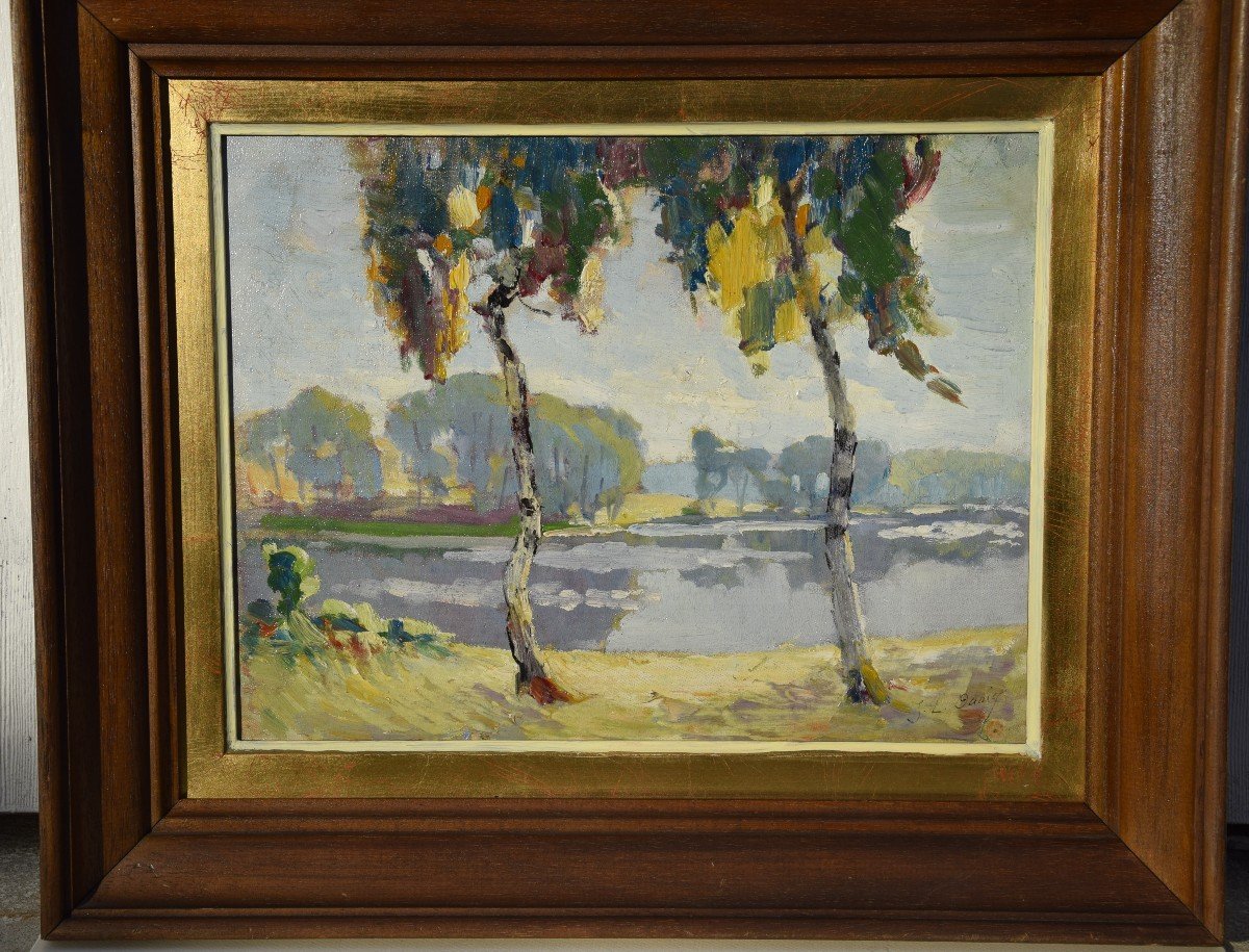 Jean Louis Daniel  (1861-1929) , paysage des environs de Périgueux vers  1910  Huile sur toile 