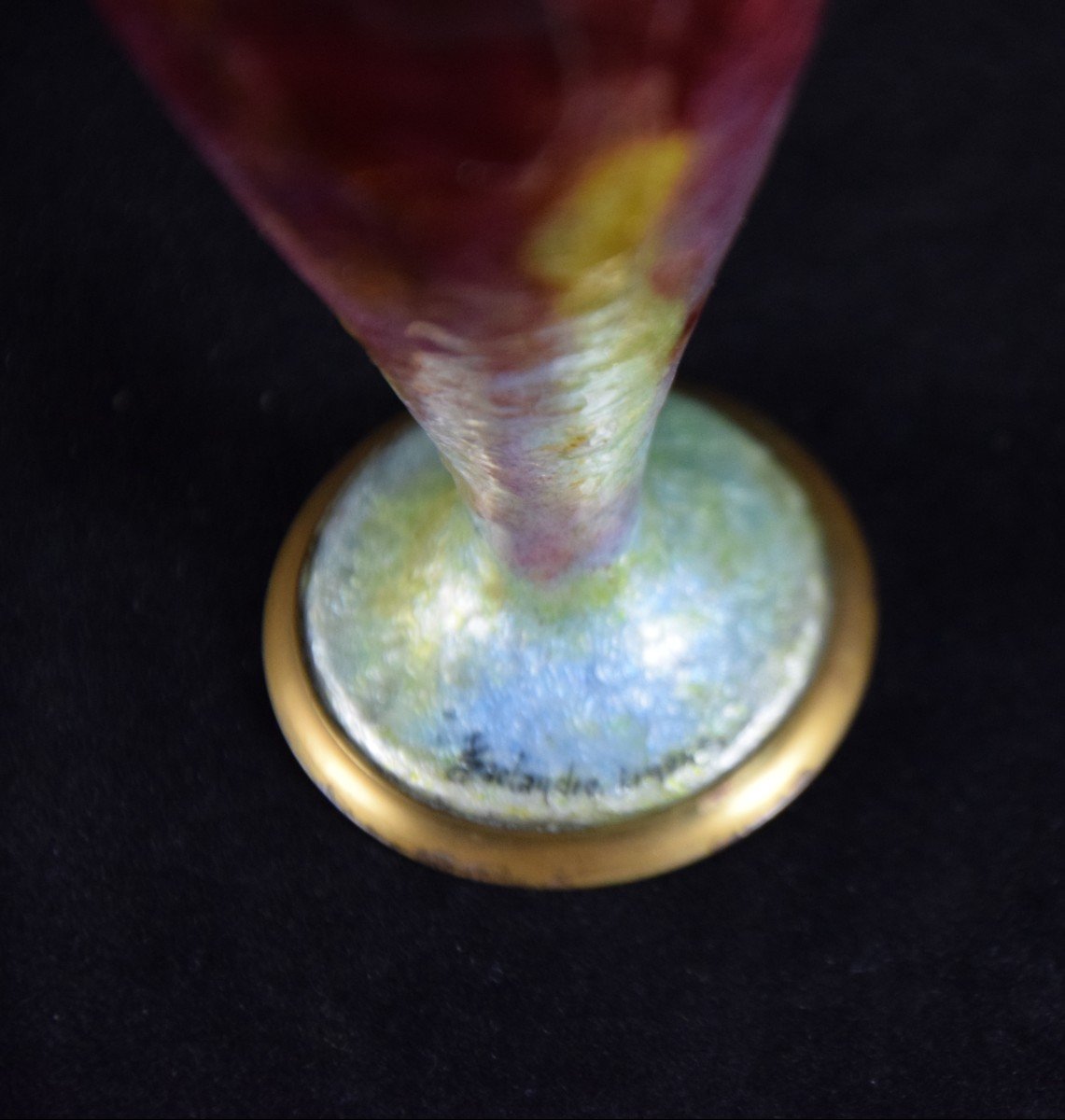 Jules Sarlandie  ( 1874-1934), vase émaillé , Limoges  début XXème-photo-5