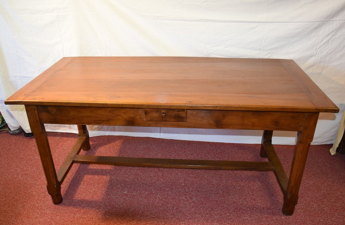 Cherry Wood Farm Table, 19th Century-photo-2