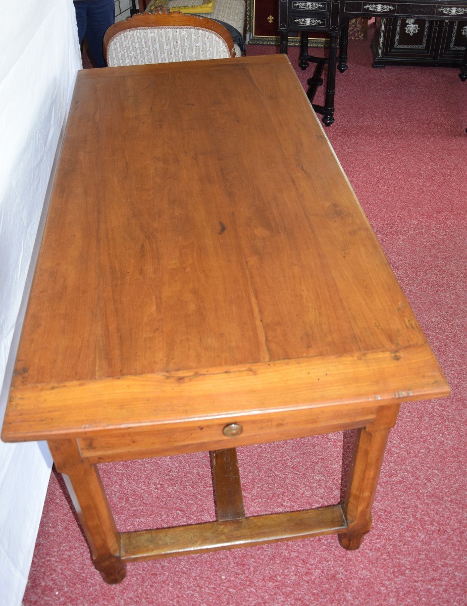 Cherry Wood Farm Table, 19th Century-photo-3