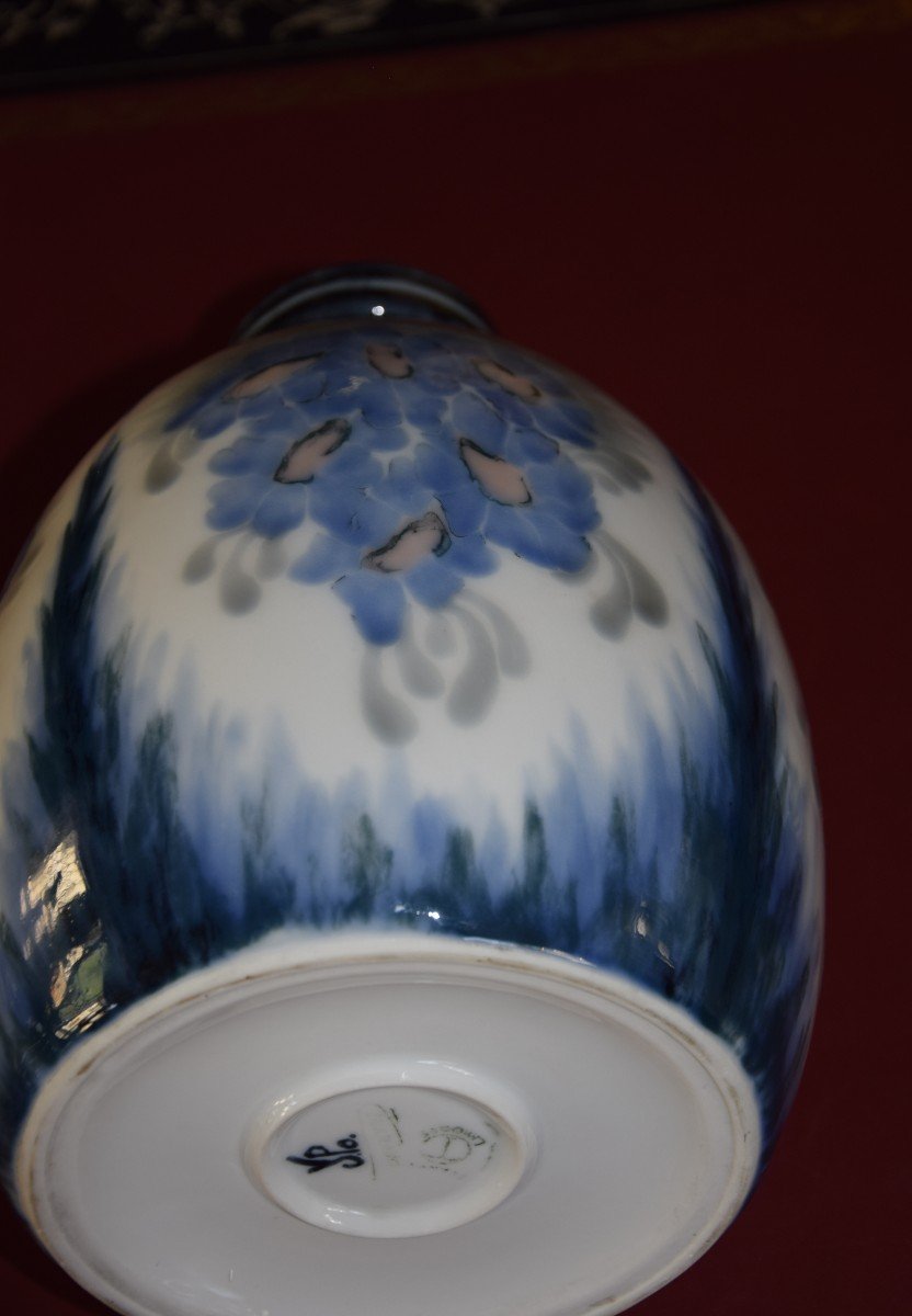Camille Tharaud (1878-1956), Limoges Porcelain Anthemis Model Vase Circa 1945-photo-5