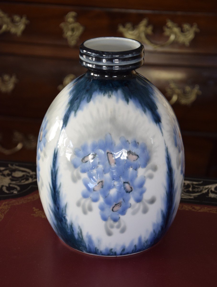 Camille Tharaud (1878-1956), Limoges Porcelain Anthemis Model Vase Circa 1945