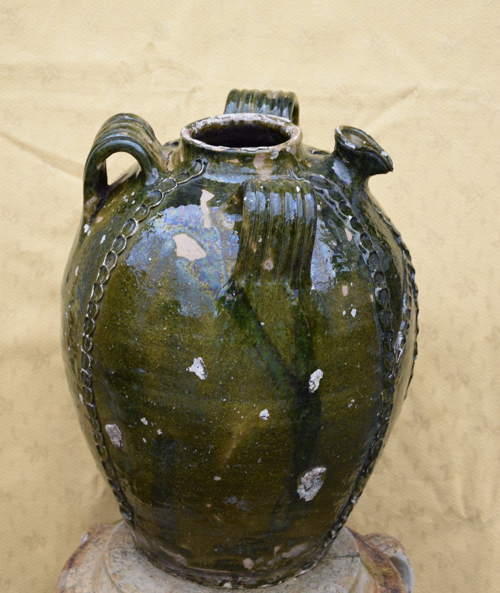 Oil Jug In Glazed Earth, Beauronne, Périgord-photo-3