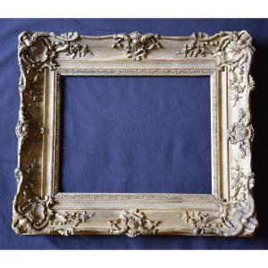 Regency Frame In Wood And Gilded Stucco For Painting 26 X 32.4 