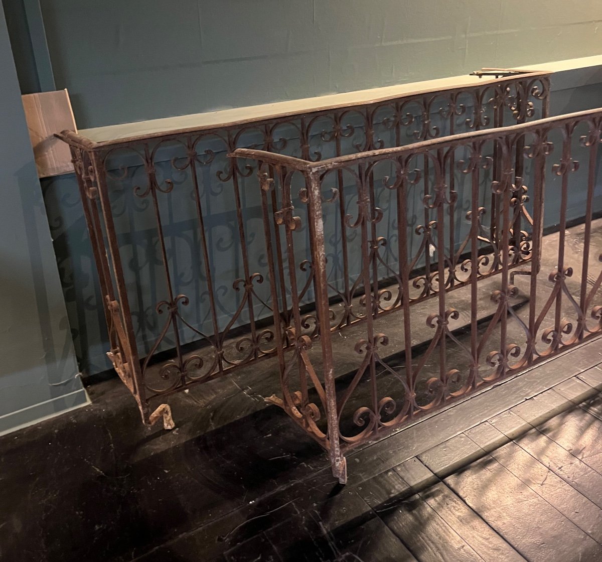  Pair Of Wrought Iron Balcony Railings -photo-2