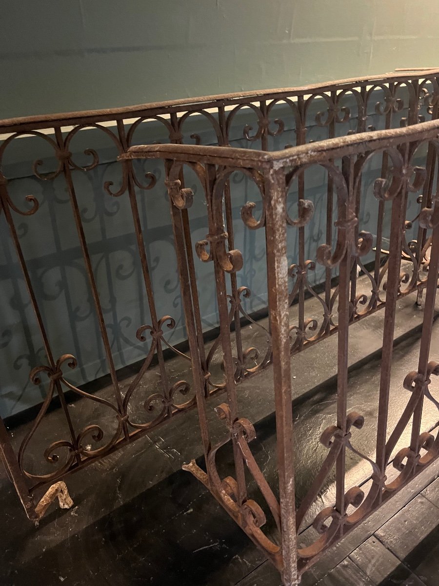  Pair Of Wrought Iron Balcony Railings -photo-4