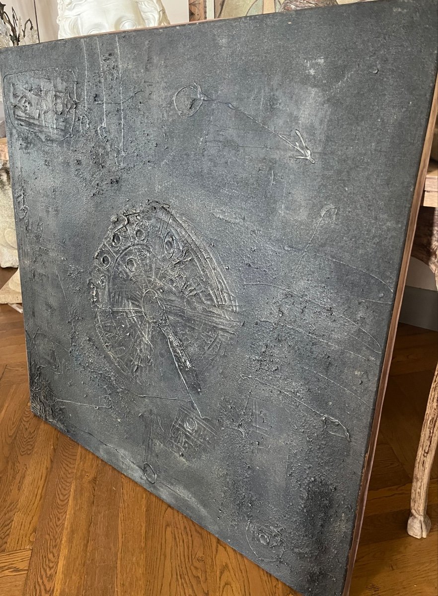 Igael Tumarkin Technique Mixte Sur Toile-photo-3