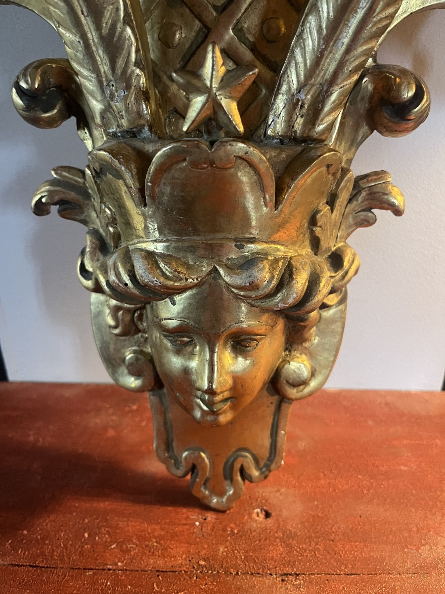 Gilded Linden Wall Console-photo-3