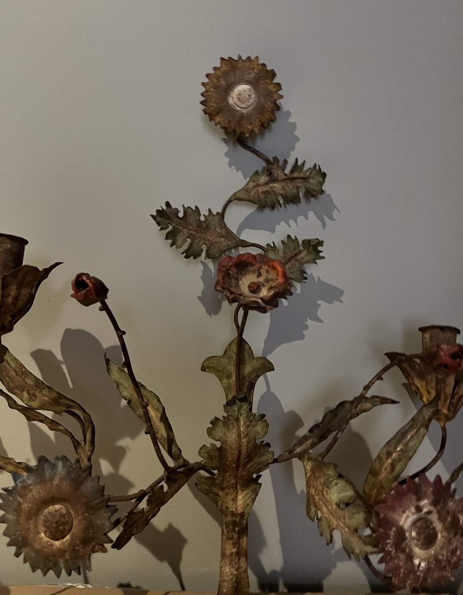 paire d appliques en tôle peinte-photo-1