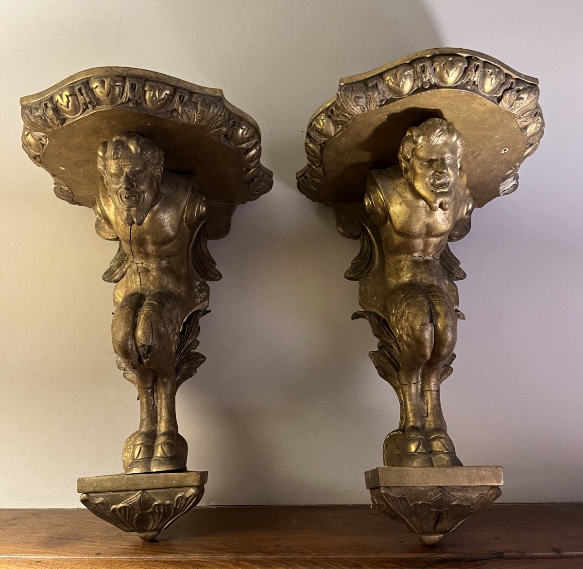 paire de consoles d applique