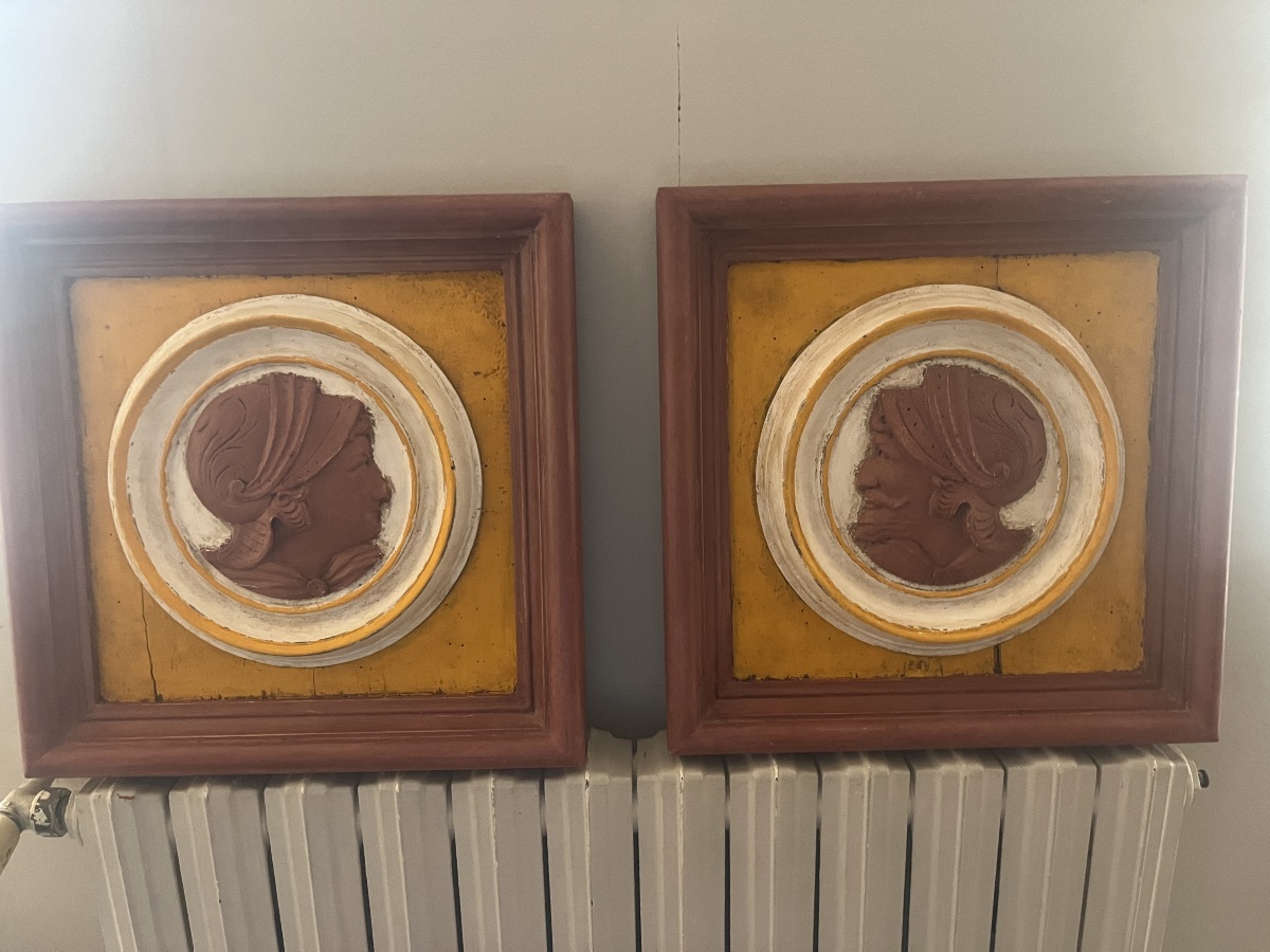 Pair Of Painted Panels