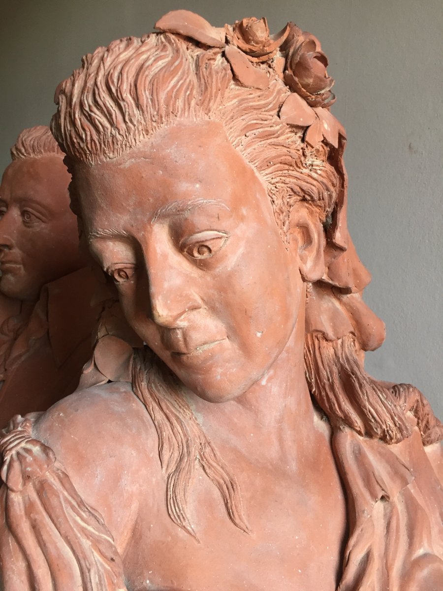 Pair Of Terracotta Busts-photo-3