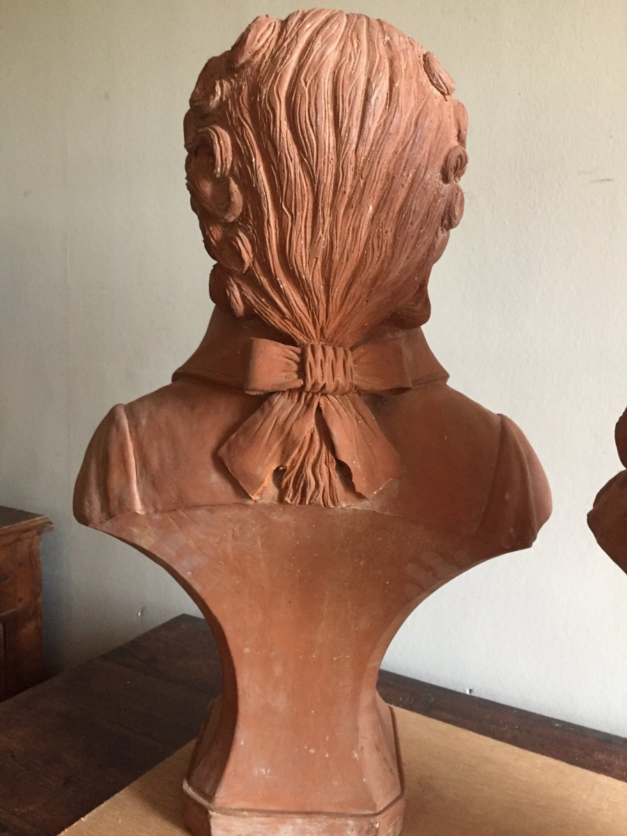 Pair Of Terracotta Busts-photo-7