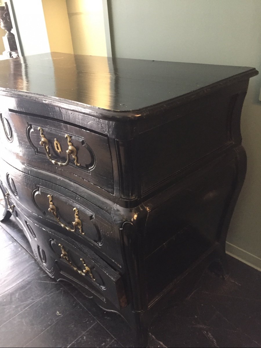 Commode  Tombeau  Bordelaise  Laquée Noir-photo-4