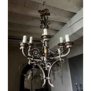 Iron And Gold-plated Chandelier