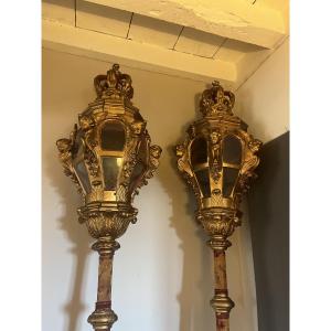 paire de lanternes de procession