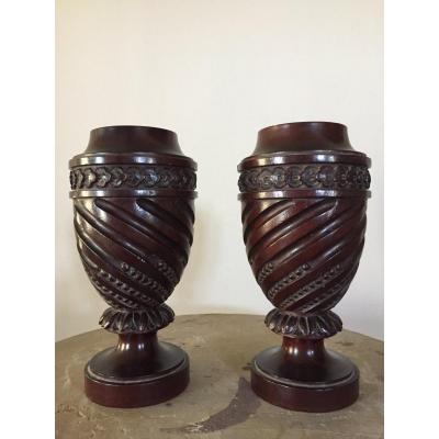 Mahogany Fire Pots