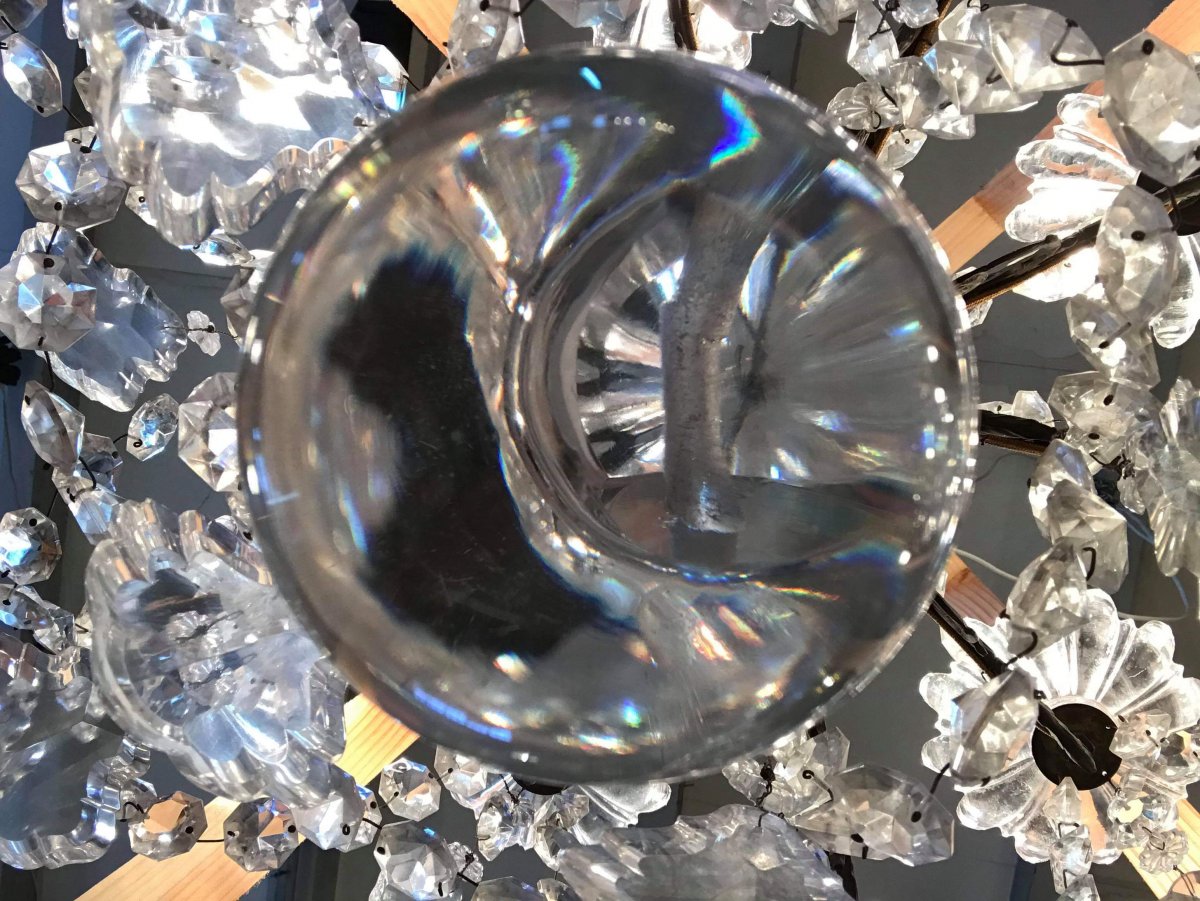 Paire De Lustres En Cristal De Baccarat -photo-1