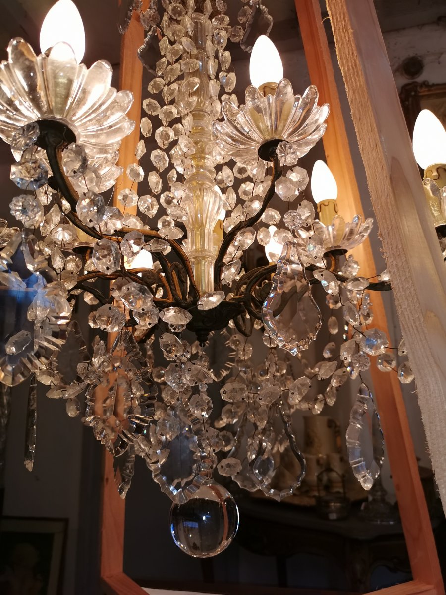 Paire De Lustres En Cristal De Baccarat -photo-4