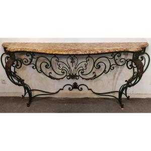 Large Wrought Iron Console