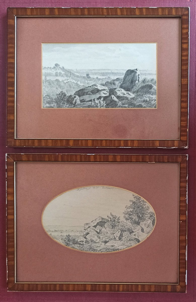 David Sutter, Barbizon (rousseau, Harpignies) – Two Landscapes From The Surroundings Of Nemours-photo-2