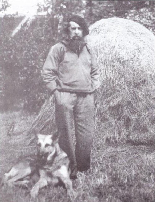 Front And Back: Georges Higuet, Portrait Of A Miner / Study After Houdon's écorché Figure, 1926-photo-2