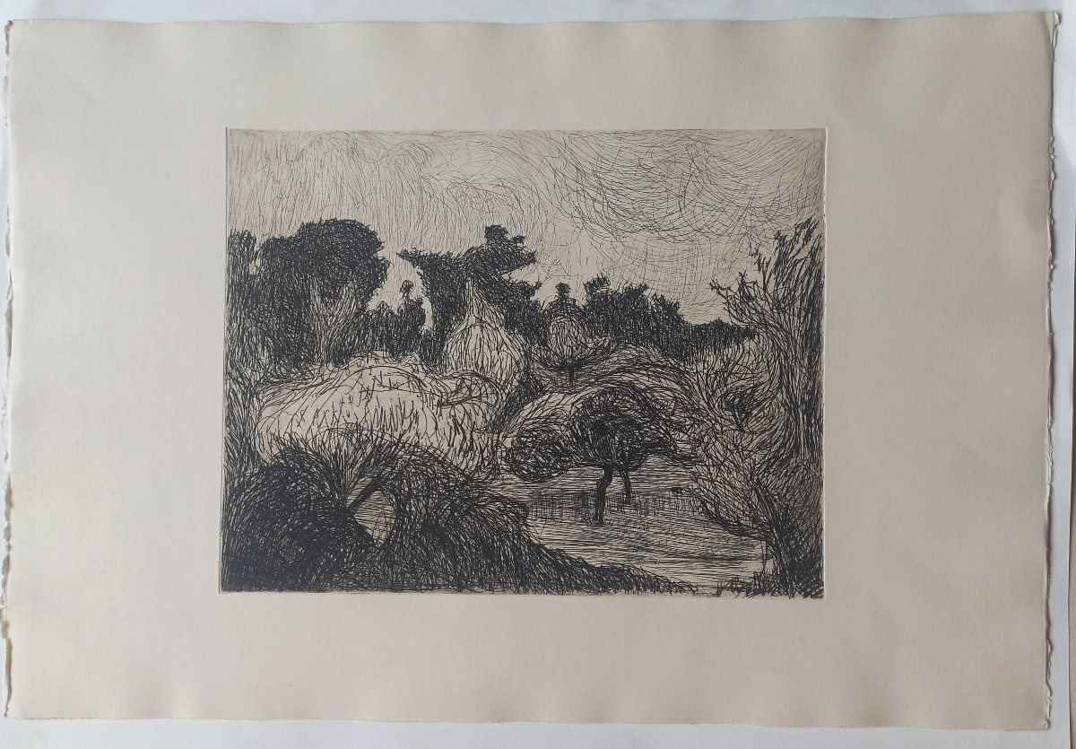 Roderic O'Conor, Le Verger, 1893 – eau-forte originale, tirage moderne (galerie Prouté 1981)-photo-2