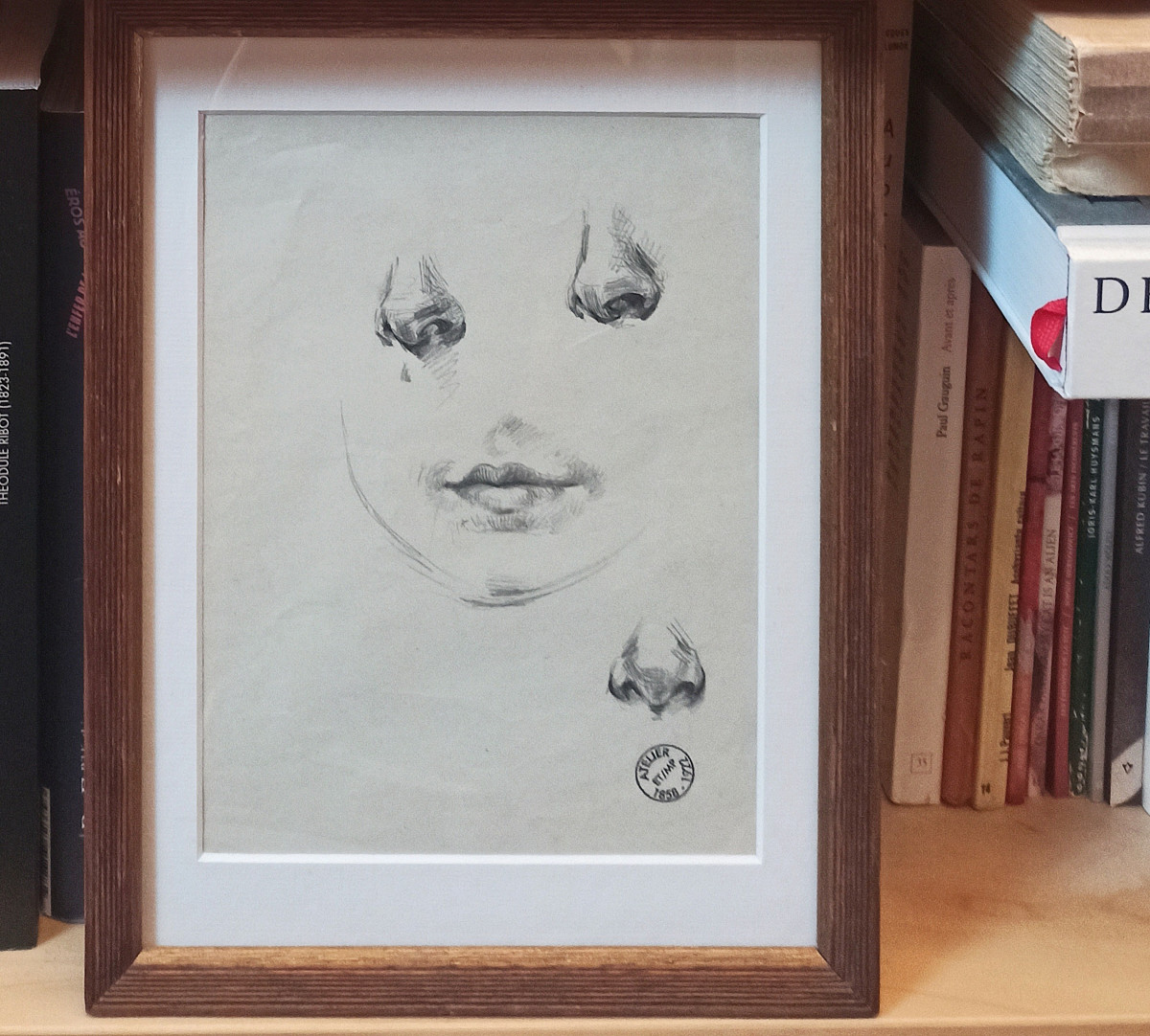 Étude préparatoire pour un portrait - école française début XXe (attr. à Marguerite Paing)-photo-2