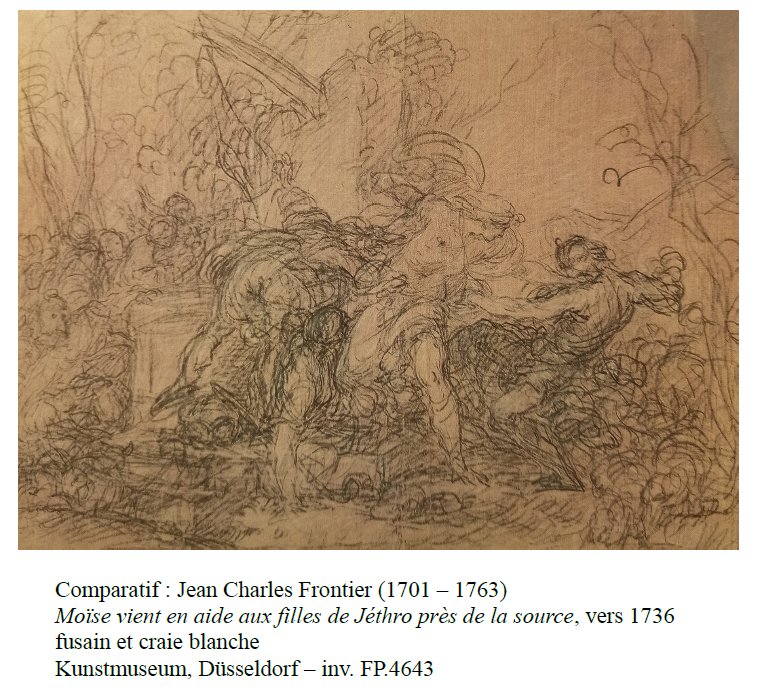 Suzanne et les vieillards – France fin 18e, fusain sur papier, signature non déchiffrée-photo-2