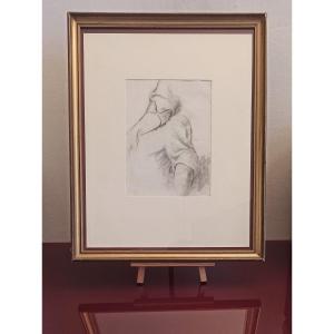 Henri Edmond Cross (1856-1910), Study Of Drapery, Preparatory Drawing (orsay), Studio Stamp