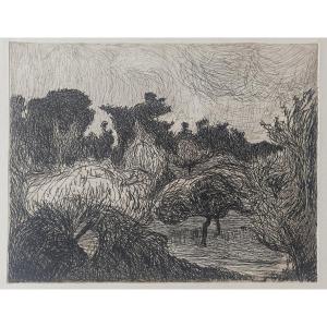 Roderic O'Conor, Le Verger, 1893 – eau-forte originale, tirage moderne (galerie Prouté 1981)